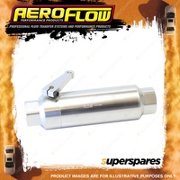 Aeroflow 60 Micron Pro Filter With Ball Valve Silver -12 ORB Ports. 5.5" X 2"