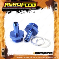 Aeroflow Carburettor Adapter 7/8" -20 To 3/8" Barb Blue Suit Holley Inlet Feed