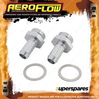 Aeroflow Carburettor Adapter 7/8" -20 To 1/2" Barb Silver Suit Holley Inlet Feed