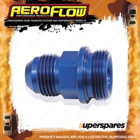 Aeroflow Carburettor Adapter 7/8" -20 To -6 AN Short Blue Suit Holley Inlet Feed