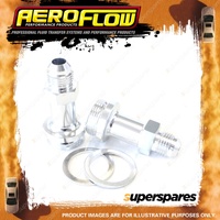 Aeroflow Carburettor Adapter Male 7/8" To -6 AN 1-3/4" Long Silver