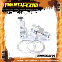 Aeroflow Carburettor Adapter 7/8" To -6 AN Short Silver Suit Holley Inlet Feed