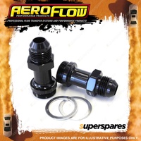 Aeroflow Carburettor Adapter 7/8" -20 To -8 AN Black Suit Holley Inlet Feed