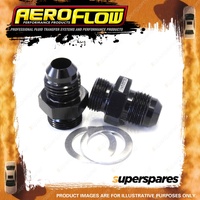 Aeroflow Carburettor Adapter 9/16"-24 To -6 AN Short Black Finish