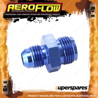 Aeroflow toerted Seat Adapter Fitting Blue Finish 11/16"-18 to -6 AN