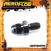 Aeroflow Inverted Seat Adapter Fitting Black Thread 3/8"-24 Inv -6 AN