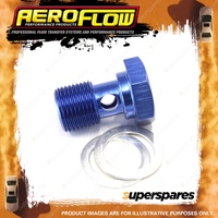 Aeroflow Brand Alloy Banjo Bolt 5/8" - 20 Blue Finish Hose Fitting