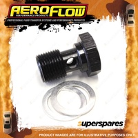 Aeroflow Brand Alloy Banjo Bolt 5/8" - 20 Black Finish Hose Fitting