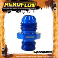 Aeroflow Metric To Male Flare Adapter M12 x 1.0mm to -6 Blue Finish