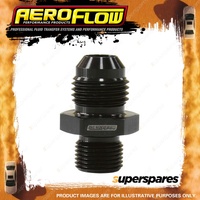 Aeroflow Metric To Male Flare Adapter M12 x 1.0mm to -6 Black Finish