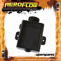 Aeroflow Brand Fabricated Square Radiator Expansion Tank -8 AN Black