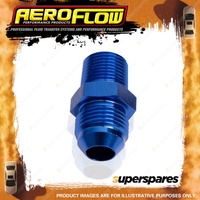 Aeroflow NPT To Straight Male Flare Adapter 1/16" To -3 Blue Finish