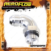 Orb To Male An Full Flow Adapters Silver 90 Degree ORB to AN -20 to -20