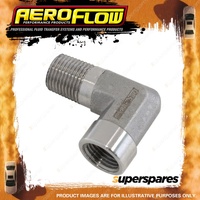 Aeroflow 90 Degree Female 1/8" NPT To Male 1/8 Inch NPT Elbow S/Steel