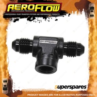 Aeroflow -4An Male Tee With 1/8 On Sideblack Female 1/8" Npt On Side