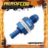 Aeroflow Fuel Cell Bulkhead Fitting -6 AN To 7.93mm 5/16" Barb Blue Finish