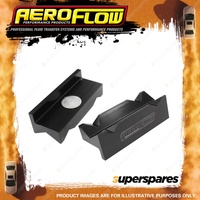 Aeroflow Billet Aluminium Magnetic Vice Jaws - Black Suits -16 To -20AN Fittings