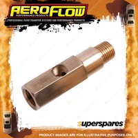 Aeroflow Oil Pressure Gauge Adapter 1/4" NPT Male/Female 1/8" NPT Thread