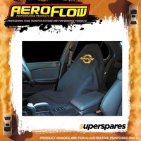 Aeroflow Mechanic Throw Over Seat Cover Black With Yellow Aeroflow Logo