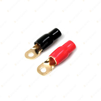 Aerpro 0 Gauge Ring Terminals - Include 1x Red 1x Black Packet of 2