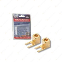 Aerpro 8GA Fork Terminals - to Suit 8GA Cable Set-screw Type Gold Plated Screws