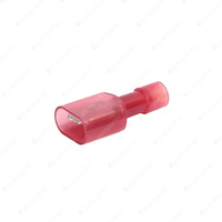 Aerpro 100 Pcs 6.4mm Male Spade Terminal - Insulated Red 22/16GA 0.5-1.5mm Wire