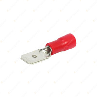 Aerpro 6.4mm Male Spade Terminal Red - 22/16GA 0.5-1.5mm Wire Packet of 100