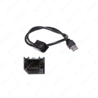 Aerpro Universal Vehicle USB Lead - Mini USB-B Clip In Connector 500mm Length