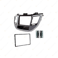 Aerpro Double DIN Silver & Black Facia Suit for Hyundai Tucson 2015-2018