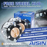 2x Aisin Free Wheel Hubs for Toyota Landcruiser HJ 45 47 60 61 75 Sliver blue