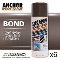 6 x Anchor Bond Hammersley Brown Paints 300 Gram For Repair On Colorbond