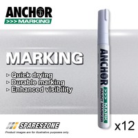 12 x Anchor Paint Marker White Marker Pens Used For Various Applications