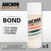 4 x Anchor Bond Ironstone Dark Stone Iron Grey Paint 150Gram For Repair