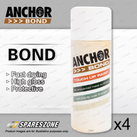 4 x Anchor Bond X15 Orange (Electrical) Paint 150 Gram For Repair On Colorbond