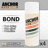 4 x Anchor Bond Gloss Black Paint 150 Gram For Repair On Colorbond Powder Coated