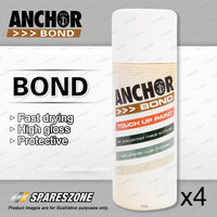 4 x Anchor Bond White Satin Paint 150 Gram For Repair On Colorbond Powder Coated