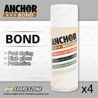 4 x Anchor Bond Charcoal Gloss ML035A Paint 150 Gram For Repair On Colorbond