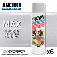 6 Packets of Anchor Max Grey Primer Aerosol Paint 400 Gram Fast Drying