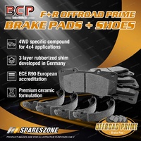 Front 4WD Brake Pads + Rear Shoes for Nissan Navara D22 2.5 98KW With 260mm Drum