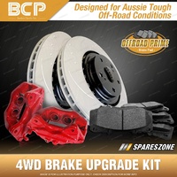 Front 4WD Brake Calipers + Rotors + Pads for Ford LTD Falcon BA BF Std 298mm