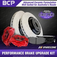 Front Disc Brake Calipers + Rotors + Ceramic Pads for Ford Kuga TF Focus ST LW