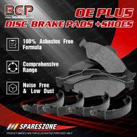 4Pcs Front Disc Brake Pads + 4Pcs Rear Shoes Set for Mazda E2000 SR2 Dual Wheel