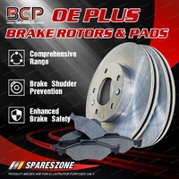 BCP Front Brake Pads + Disc Brake Rotors for Ford Falcon EA EB ED W/O ABS