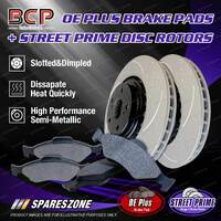 BCP Front Disc Brake Rotors + Brake Pads Set for Suzuki X-90 1.6L 95-98