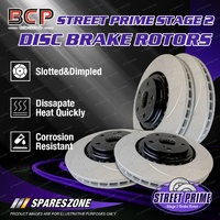 BCP Front + Rear Slotted & Dimpled Disc Brake Rotors for Audi A4 FWD Solid 95-98