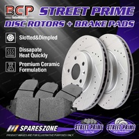 Front Slotted Disc Rotors Ceramic Brake Pads for Ford Fairmont EF 4.0L 5.0L ABS