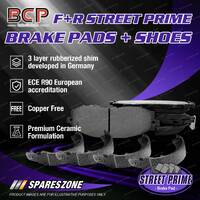 Front Ceramic Brake Pads + Rear Shoes Set for Honda Civic ED EE EC 1.5L 16V 72KW