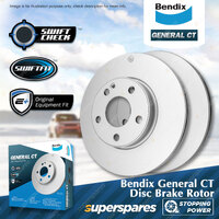 2x Bendix Rear General CT Solid Disc Brake Rotors for Dodge Caliber 1.8L 2.0L