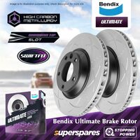 Bendix Front ULT Disc Brake Rotors for Audi Q7 4L 4M 3.0 3.6 4.2 6.0 4LB 4MB