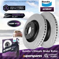 Bendix Rear ULT Disc Brake Rotors for Audi Q3 F3B F3N Electric Parking Brake